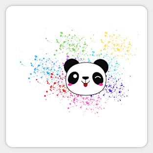 Tongue out Panda Bear Sticker